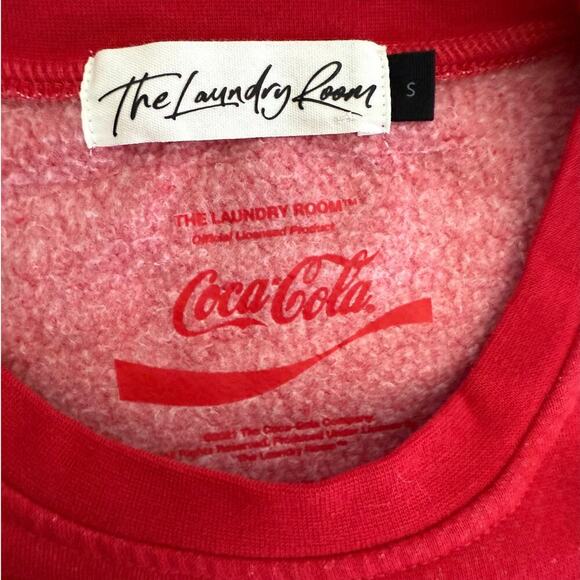 Coca Cola Oversized Sweatshirt by The Laundry Room - Size Small Red - Picture 9 of 10